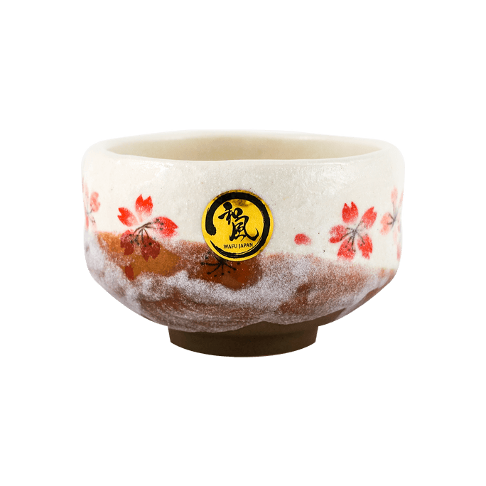 Japanese Traditional Matcha Tea Bowl Sakura Cherry Blossom, 3.75x2.5inch, 1pc