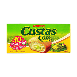 Custas Green Rice Pandan Cream Soft Cake,6 pieces 4.97 oz【Tea Time Snack】