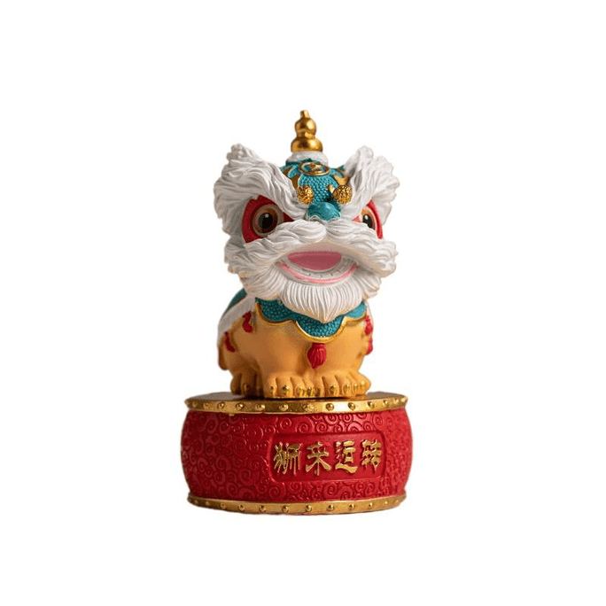 Lion Dance Ornament For Foreigners, Blue, 6.8*6.8*11cm