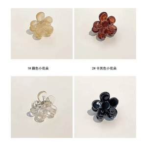Mini Flower Elegant Small Hair Claw Clips, Set of 4