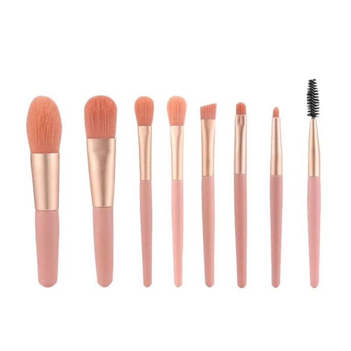 Make Up Brush Set 8pcs Pink