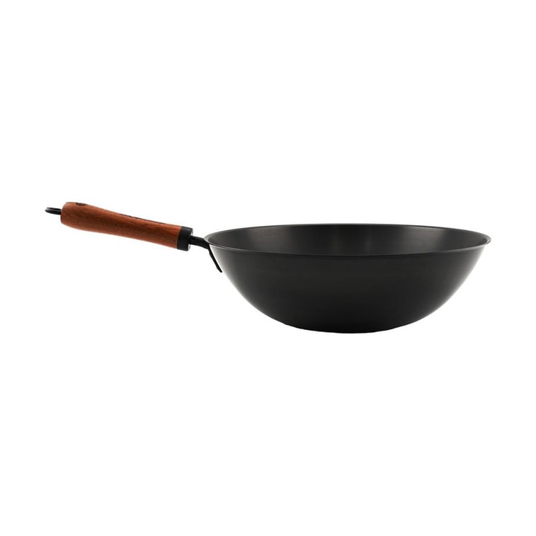 라오 판 구오 정제 철제 볶음 웍 투명 뚜껑 포함, 33cm 3