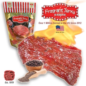 Fired-Grilled Beef Jerky (Black Pepper flavor 8 ounce) authentic Singapore-style jerky 226g