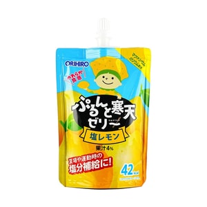 ぷるんと弾む寒天ゼリー 塩レモン風味 4.6オンス【脂肪0・低カロリー】