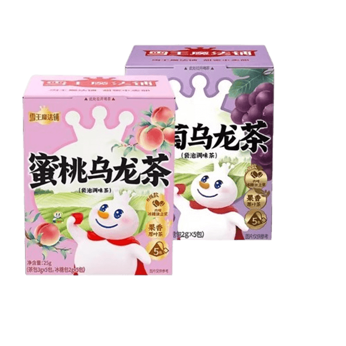 Snow King Cold Brew Tea Fruit Tea Osmanthus Peach Oolong 1 Box + Grape Oolong 1 Box