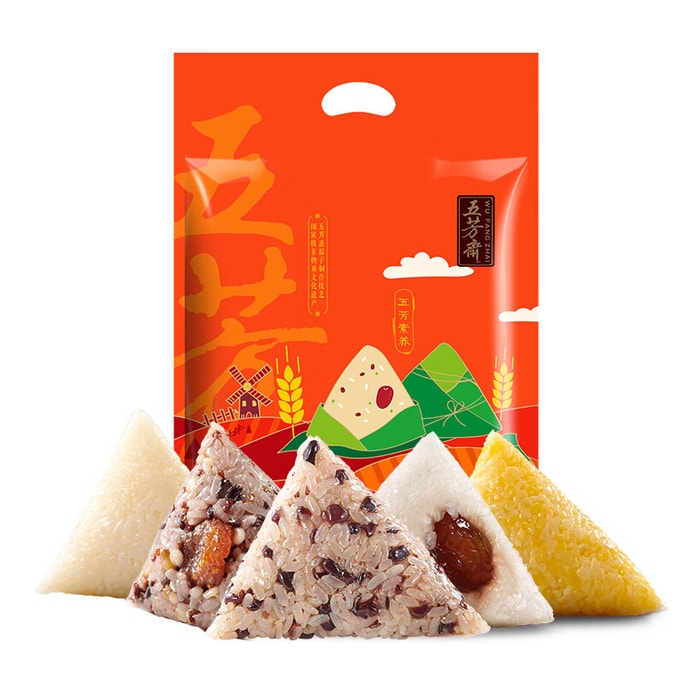 Wufangzhai literacy gift bag dumplings candied date dumplings handmade glutinous rice dumplings 1000g
