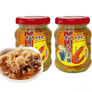 [중국 직배송] 건강에 좋은 새우, 무 절임, 건무 - 맵지 않고 죽에 넣어 먹기 좋으며, 차오산 특산품, 병에 담긴 무 절임, 식욕을 돋우는 반찬, 볶음 채소, 165g*1병