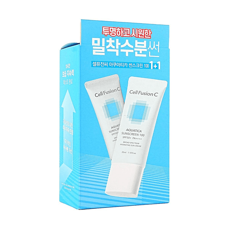 아쿠아티카 선스크린 100, SPF50+ PA++++, 수분 공급 선크림, 35ml*2【1+1】 6