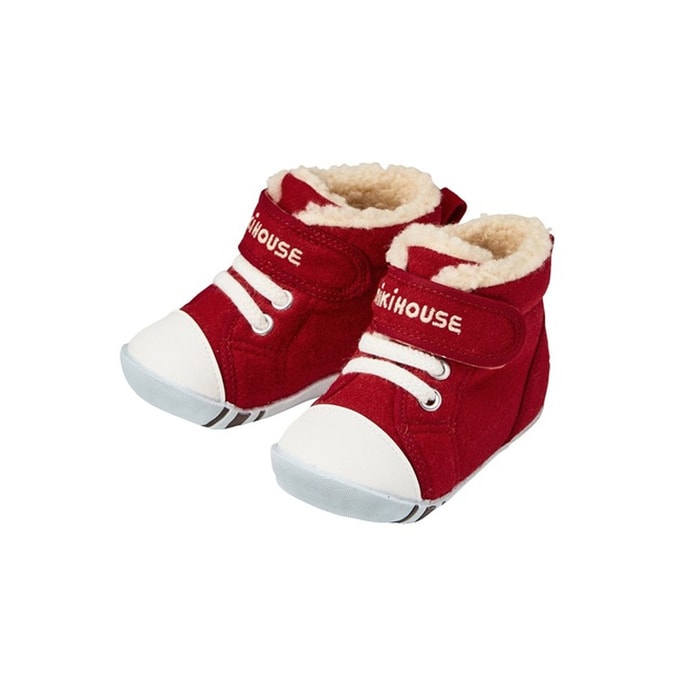 【日本直邮】MIKIHOUSE儿童二段冬季学步鞋 12cm红色
