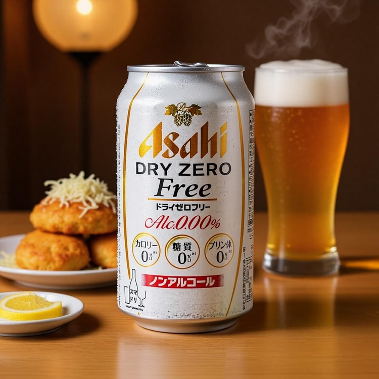 ASAHI 【Non Alcoholic Beer】Dry Zero Free Soft Drink 11 fl oz