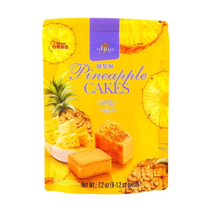 台湾ISABELLE伊莎贝尔 凤梨酥 6枚入 袋装 204g