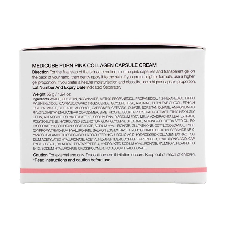 PDRN Pink Collagen Capsule Cream 55g 1.94 oz + PDRN Pink Peptide Serum, 1.01fl.oz. 【Value Pack】 9