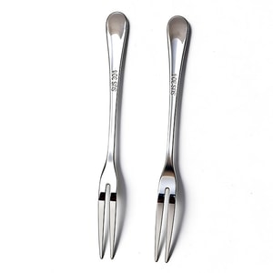 雙槍 304不鏽鋼水果叉 2支 甜點蛋糕餅乾家用餐具點心餐叉子