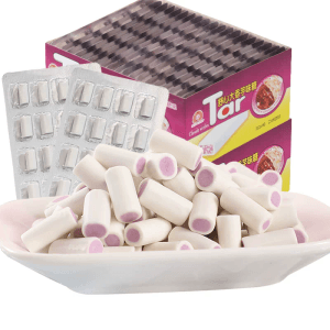 【中國直郵】 舒心菜園 大香芋味糖夾心軟糖小時候兒時懷舊童年零食小吃兒童糖果 268g*1盒 共20板