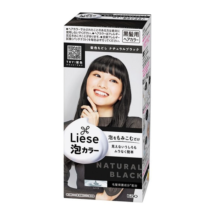 【日本直效郵件】日本KAO花王 LIESE PRETTIA 泡沫染髮劑 自然黑 108ml