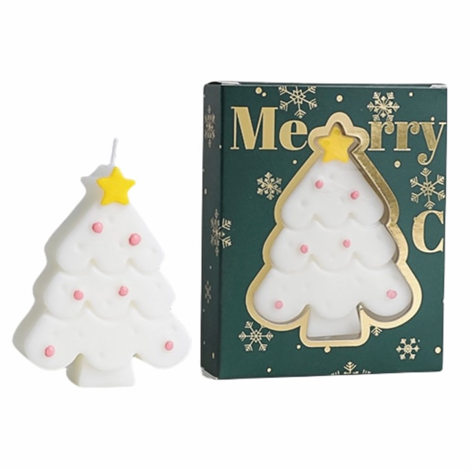 White Christmas Tree Gift Candle 1 Pcs