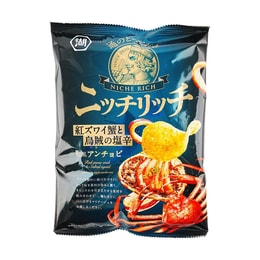 니치 리치 시리즈 감자칩 일본산 붉은 대게와 오징어 맛, 2.47온스