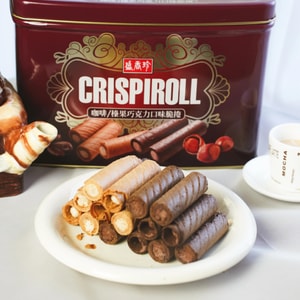 台湾盛香珍 双味威化脆卷 夹心蛋卷礼盒 榛果巧克力+咖啡味 700g