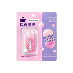BOP Oral Care BOP 口香爆珠清新口气糖丸接吻神器 白桃玫瑰3g(30粒)