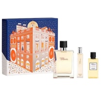 【香港直邮】 法国 È 爱马仕 Terre d‘Hermès大地男性淡香氛礼盒 100ml+15ml+沐浴液40ml 葡萄柚雪松香 节日限定礼盒 奢华质感