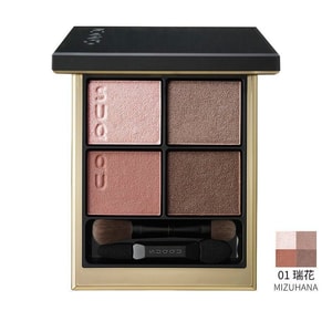 [일본 직배송] SUQQU 크리스탈 아이섀도우 팔레트 6.2g 4색 아이섀도우 팔레트 01#Ruihua 글리터 진주빛 방수 매트 가볍고 컬러풀