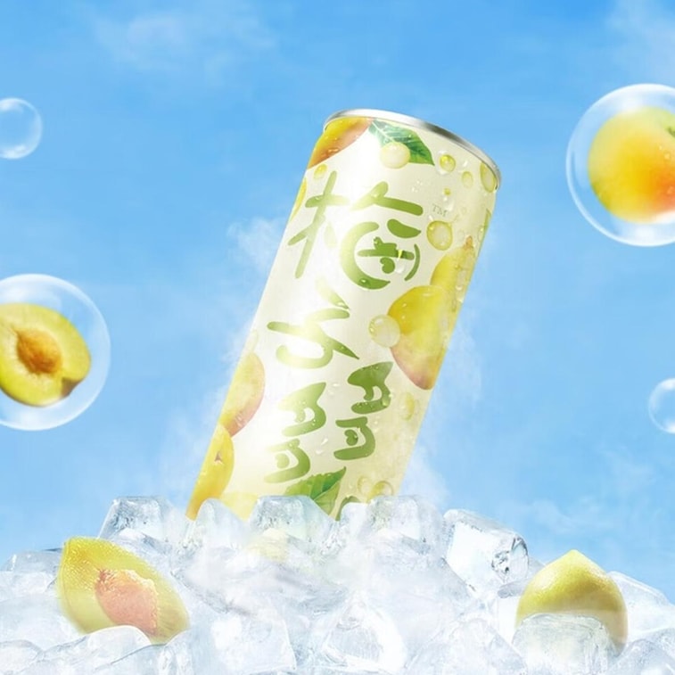 金汇源泉 梅子多多气泡水 青梅果汁汽水 330ml【0脂】【清新果香 激爽口感】 6