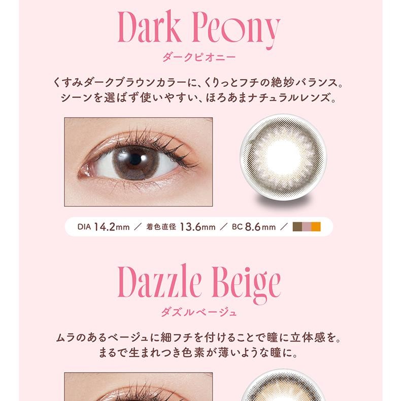 【日本美瞳/日本直郵】 日本 MOLAK 宮脇咲良 日拋美瞳 Dollish Gray“灰色系”10片裝 度數-1.00(100) 預定3-5天 DIA:14.2mm BC:8.6mm