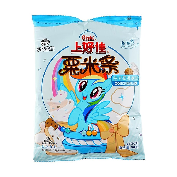 OISHI上好佳x小馬寶莉聯名 粟米條 曲奇霜淇 60g