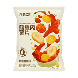 食验室 鳕鱼肉薯片 新疆番茄味 30g【高膳食纤维高蛋白低卡零食】