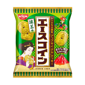 【日本直邮】NISSIN日清 日本钱币古钱型饼干抹茶味75g