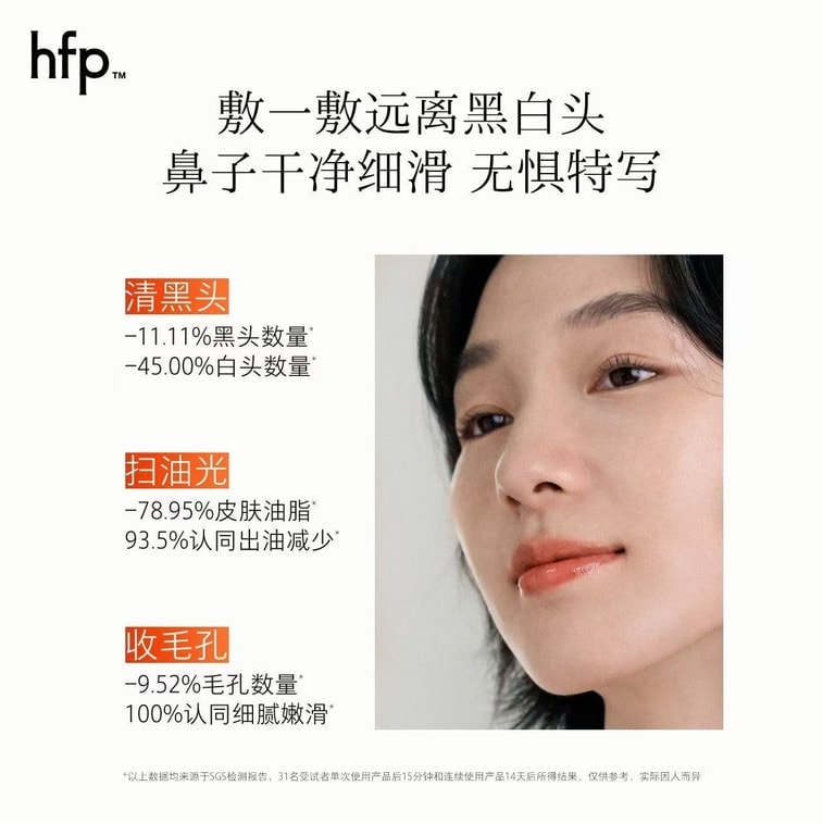 【中国直邮】 hfp 果酸黑头改善鼻贴套装 果酸去黑头收缩毛孔粉刺 深层清洁鼻贴膜乳糖酸导出液 1盒装