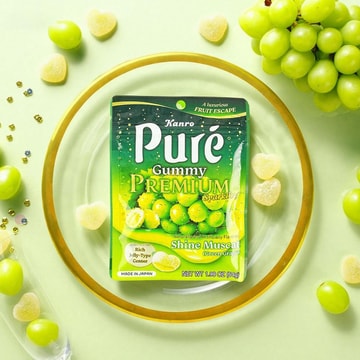 Pure Gummy Candy,Premium Shine Muscut Sparkling Flavor,1.9 oz【Cute Heart-Shaped】【Japan Trendy】