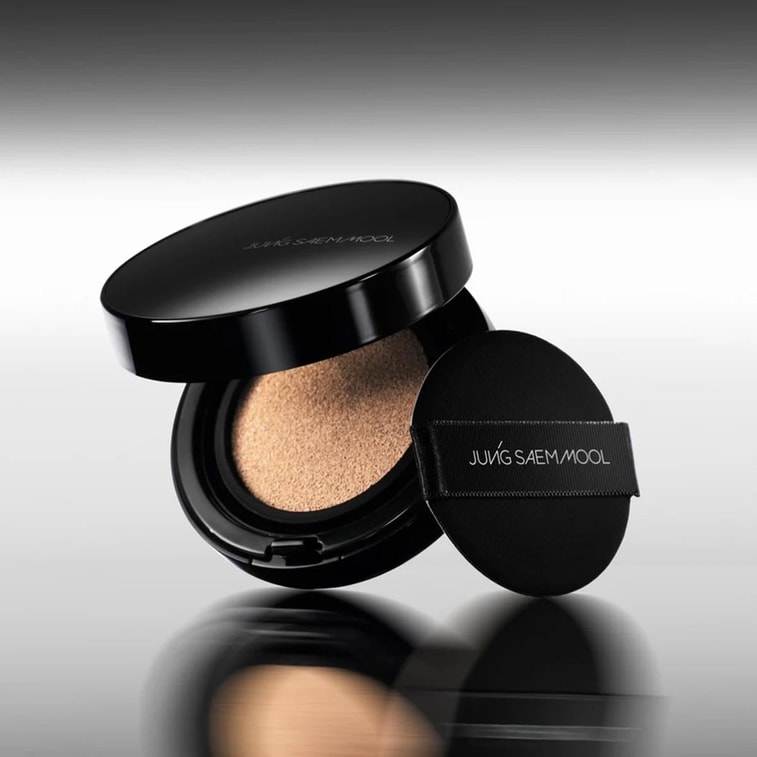 [한국 직배송] 정샘물 롱래스팅, 라이트, 누드 스킨 쿠션 파운데이션 (미백, 자외선 차단 기능 포함, 리필 포함) SPF50+ PA++++ 14g*2 #19 라이트 3