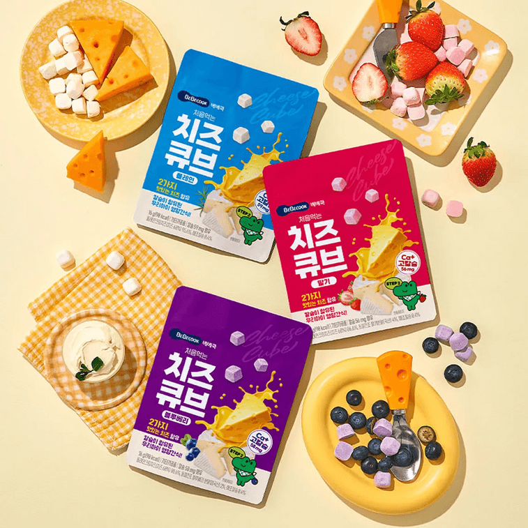 첫 치즈 큐브, 딸기, 0.56 oz *2【2팩】【영양만점 맛있는】 13