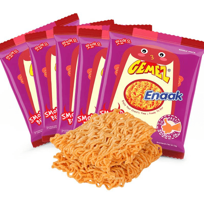 【中国直送】インドネシア GEMEZ ひよこスナック インドネシア産 燻製ビーフ味 (14g*5袋)