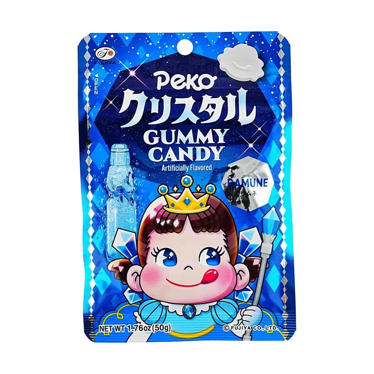 FUJIYA Peko Chan Jelly Gummy Candy,Crystal Ramune Soda Flavor