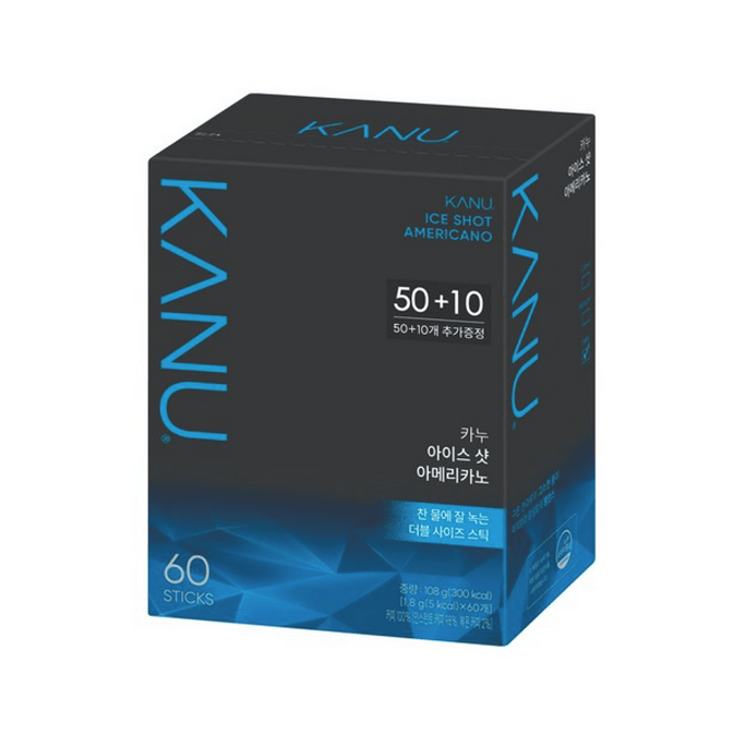 【한국 직배송】 한국 MAXIM 맥심 맥심 KANU 아이스 브루 아메리카노 60개입 3.81 oz (108g)