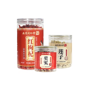 【中国直送】南京同仁堂 - ゴルゴンフルーツ＋蓮の実＋クコの実 3in1 コンボパック（1個） - 健康維持の定番3点セット：ゴルゴンフルーツ、蓮の実、クコの実コンボパック - 湿気を取り除き、心を落ち着かせ、健康な肌を促進します