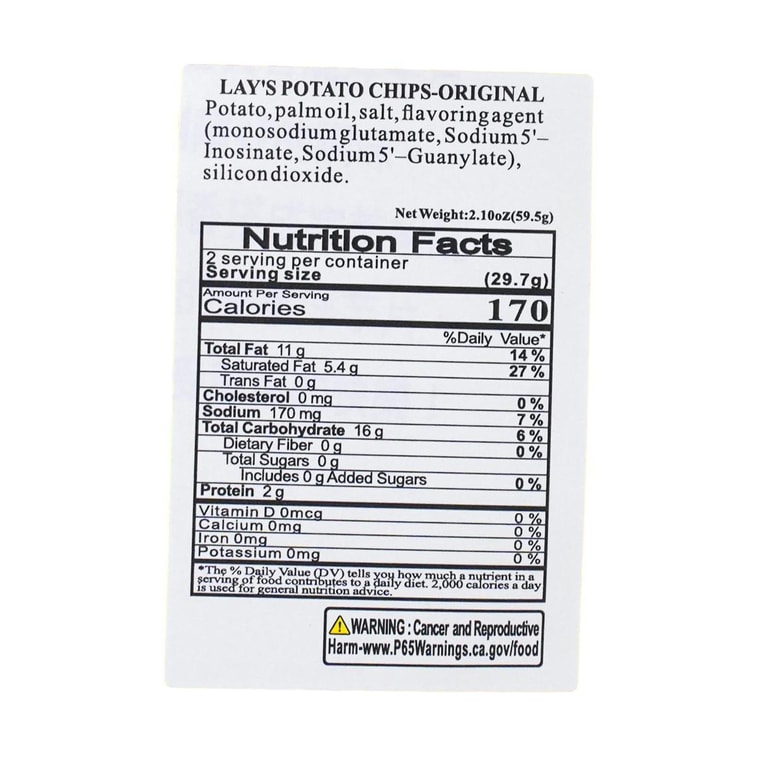 Potato Chips-Original 2.10 oz 9