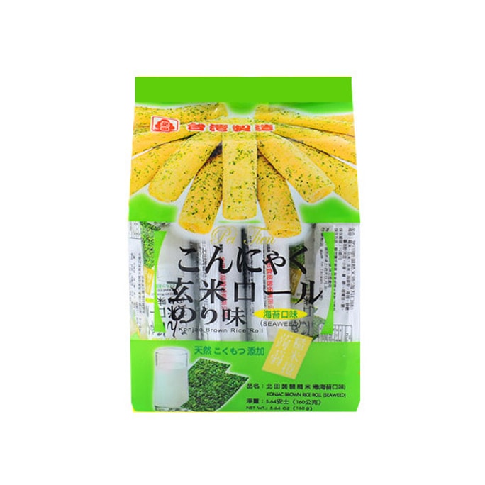 台湾北田 蒟蒻糙米卷 海苔味 160g