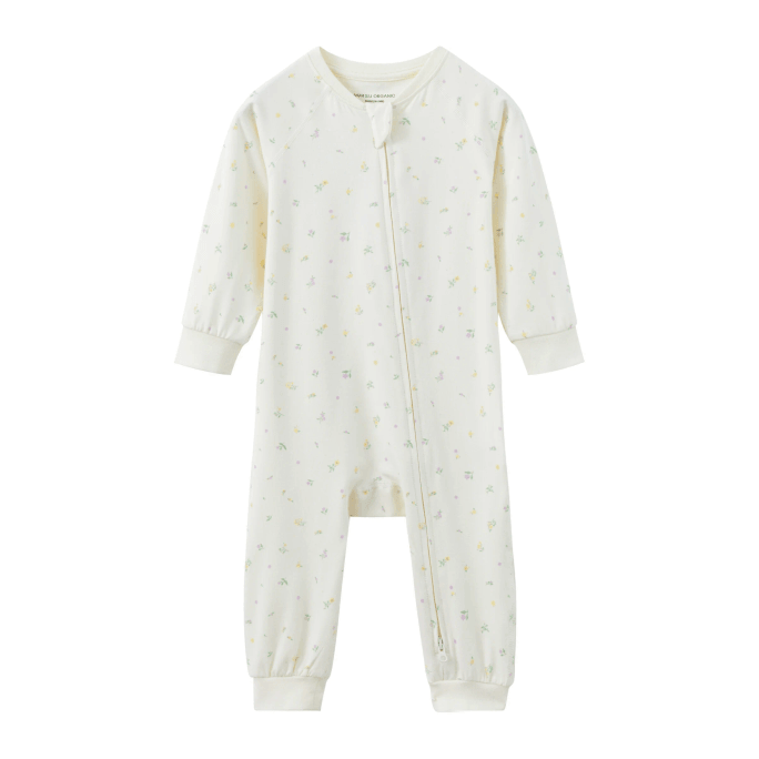 Canada Norsu Organic Organic Bamboo Zip-up Sleeper-Floral 2-3T