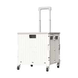 小帮手 买菜购物拉货可折叠便携轻便小推车 四轮万向轮 带盖板 65L 里瑟米