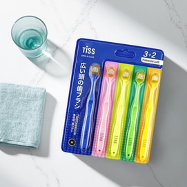 TISS 超薄刷頭軟毛牙刷 3+2支