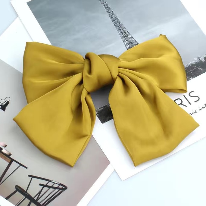 Zhou Yangqing same style oversized bow hairpin yellow 1 piece