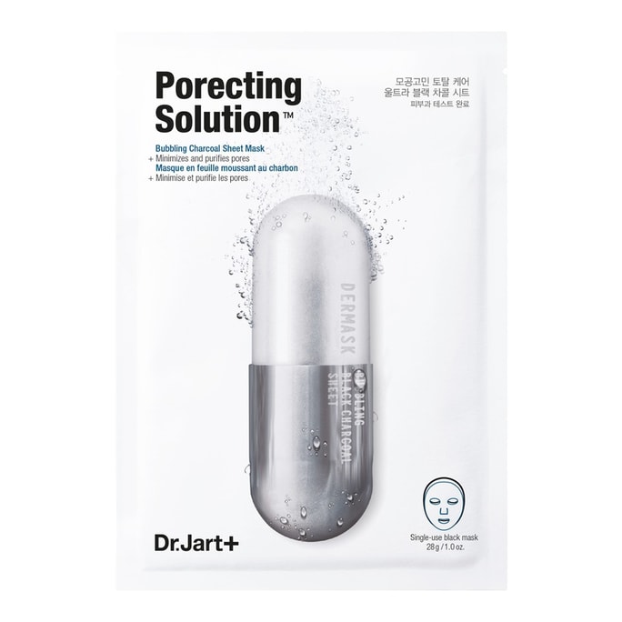 新版 韓國DR. JART+ 銀色黑炭泡泡清潔面膜 單片入