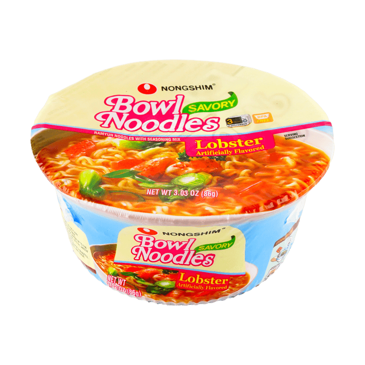 Nongshim Savory Chicken Bowl Noodle Soup, 3.03 oz, (Pack of 12)