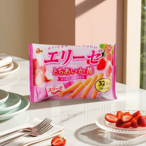 Elise Tochiaika Ichigo,Strawberry Cream Wafer Biscuit Sticks, 4.06 oz