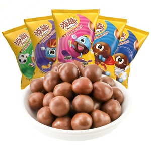 【中國直郵】金帝 添趣凝膠糖果巧克力 藍莓口味【果味濃鬱 香甜順滑】藍莓巧克力軟糖小包裝兒時零食網紅夾心軟糖散裝 90g-18g*5包