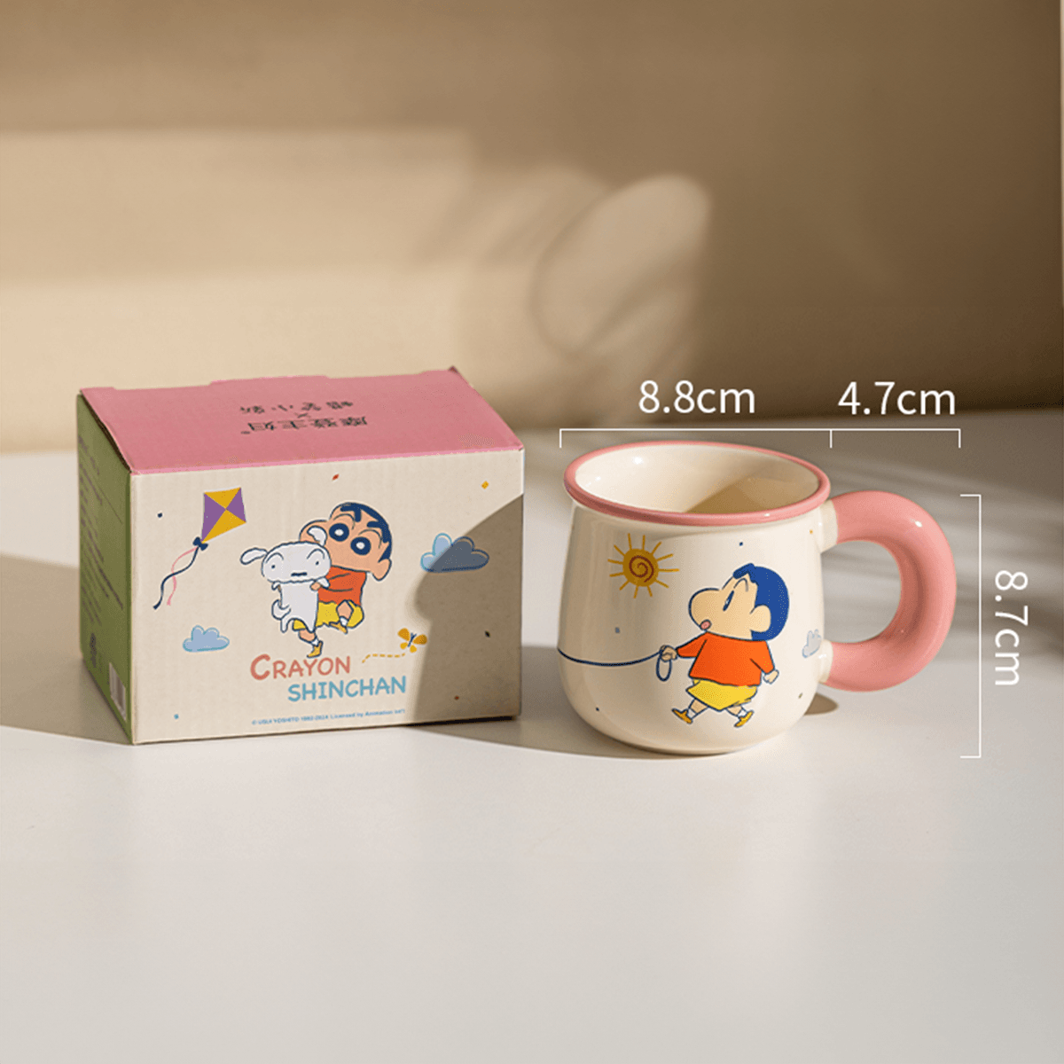 MDZF 現代主婦のお出かけシリーズ ピンクマグカップ（クレヨン