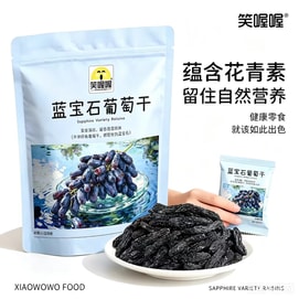 笑喔喔 蓝宝石葡萄干香浓营养休闲零食饱满无籽大颗粒独立小包装100g【内含4-6包】